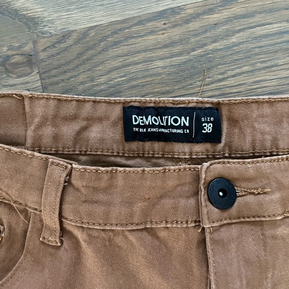 Mens Demolotion Brand brown/khaki shorts size 38 - Picture 2 of 5
